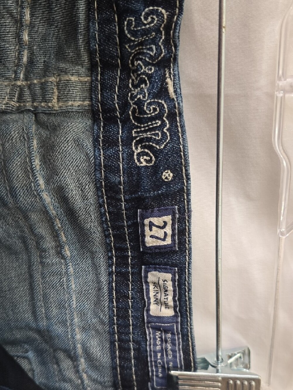 Miss Me Blue Faded Distressed Skinny Jeans - Picture 6 of 11